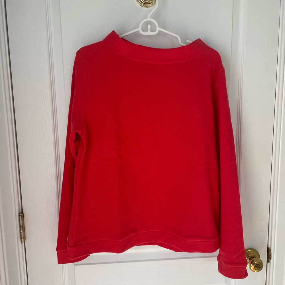 nwt Dudley Stephens bright boatneck red terry - size large